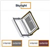 DOBROPLAST - SKYLIGHT LOFT plastový střešní výlez PVC bílá 5/7 - 55/78cm